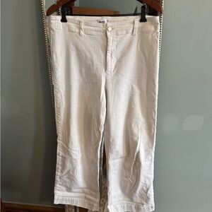 PAIGE White Cropped Ankle Jeans